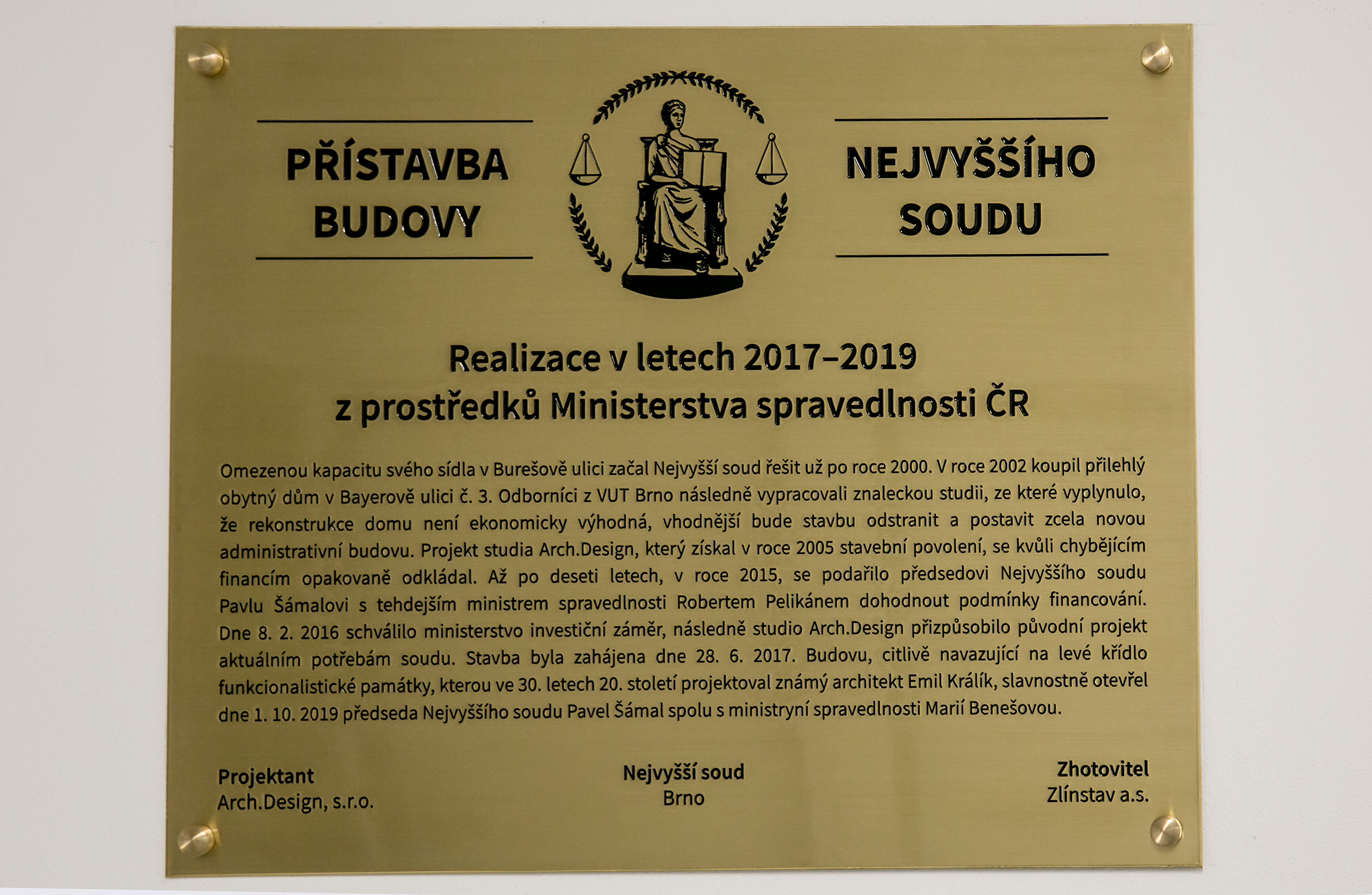 Otevření přístavby budovy Nejvyššího soudu, 1. 10. 